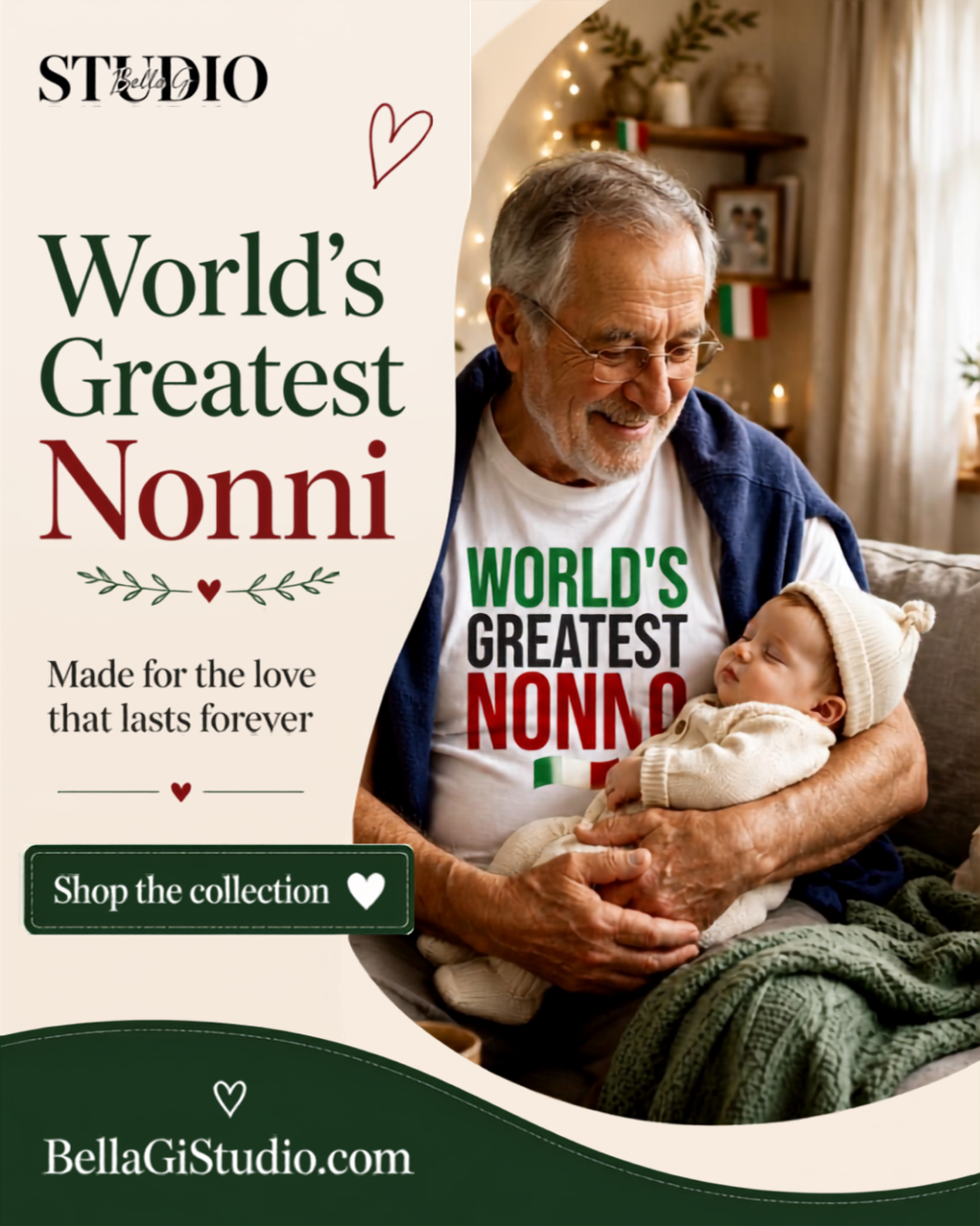 World's Greatest Nonno T-Shirt – Italian Grandpa Gift