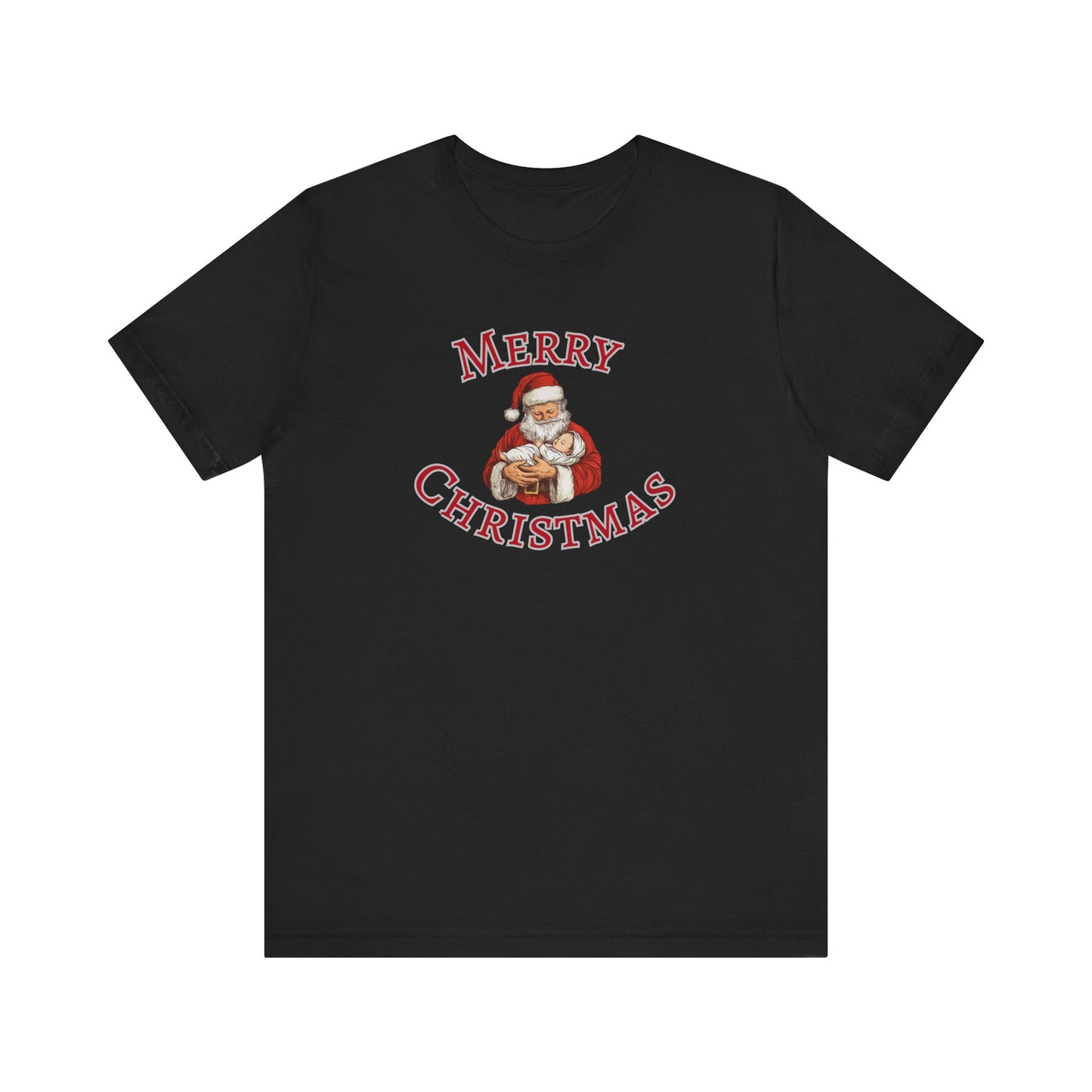 Santa Claus Illustration Merry Christmas T-Shirt | Holiday Graphic Tee
