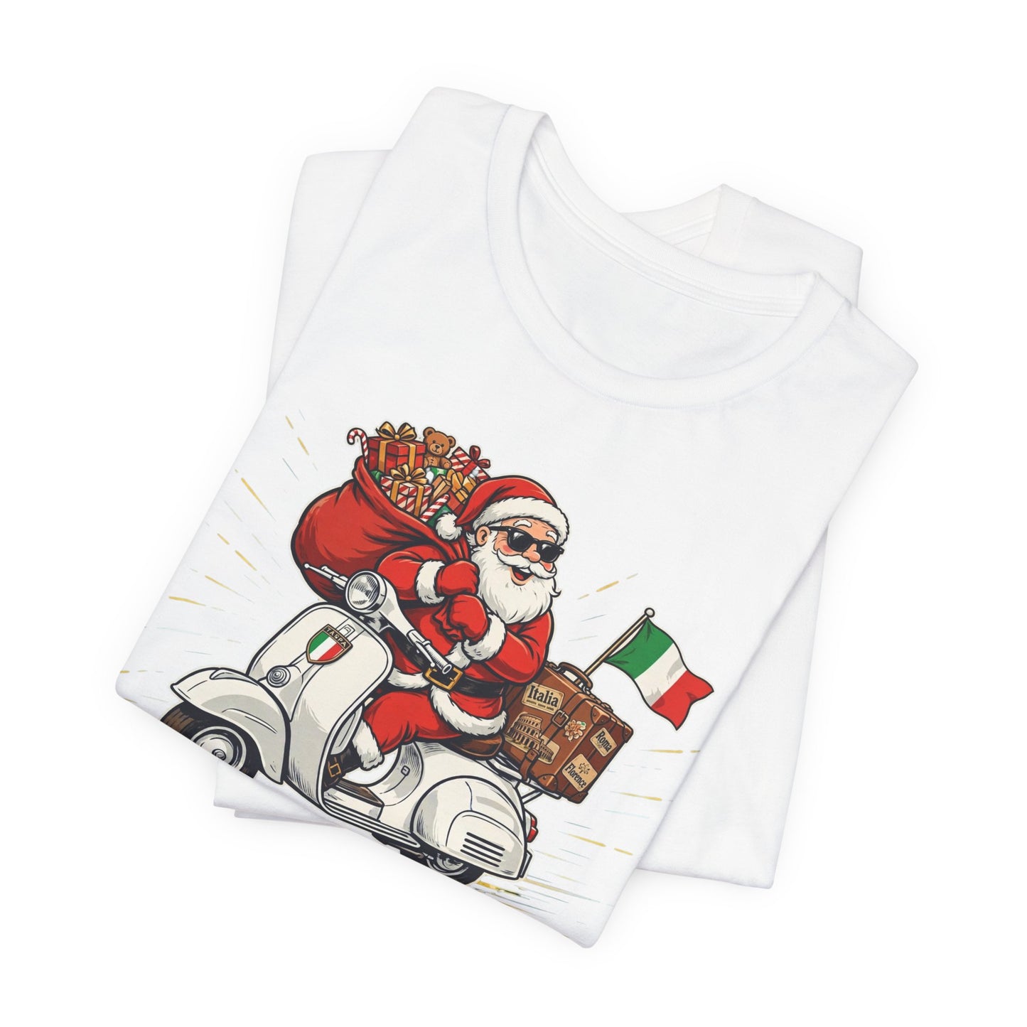 Santa Take Me To Italy T-Shirt — Christmas Scooter Graphic Tee