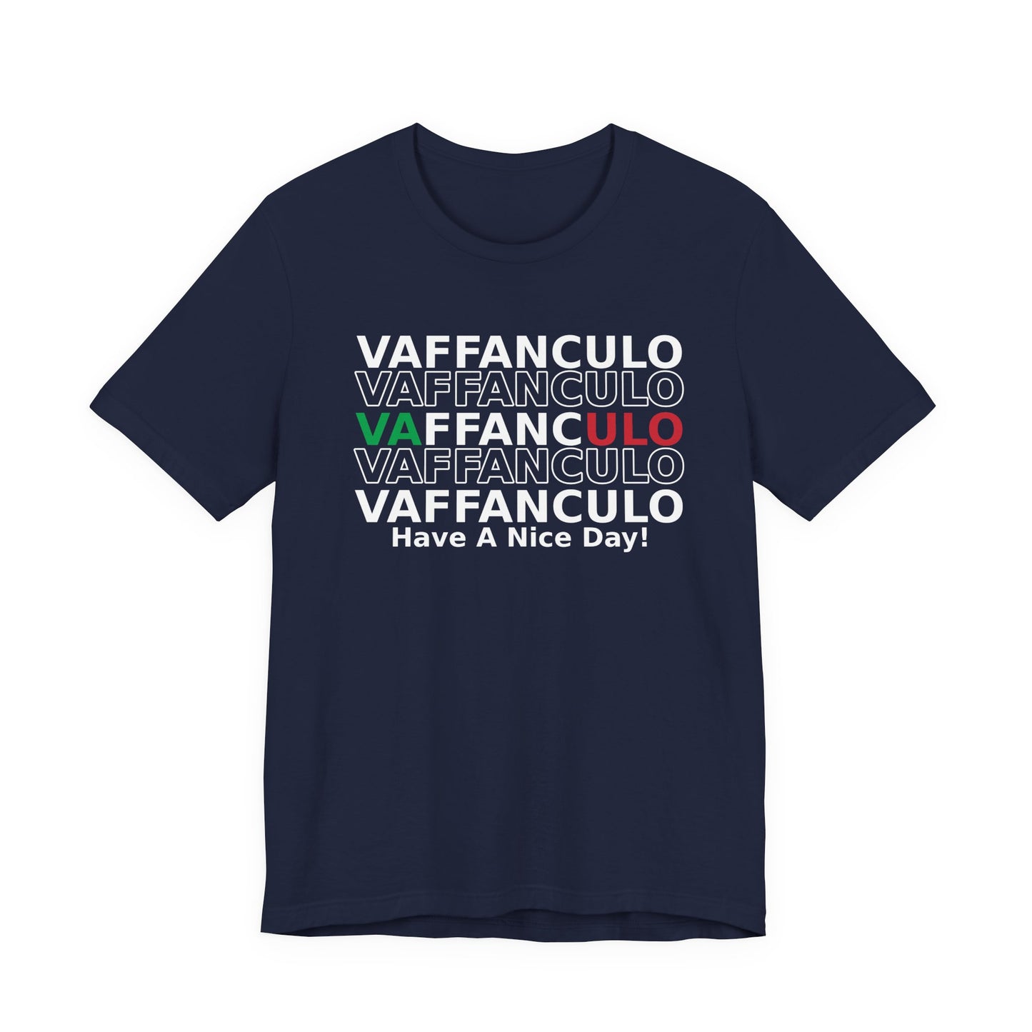 VA ULO Split-Text Tee — Minimalist Italian Flag Colors Chest T-Shirt