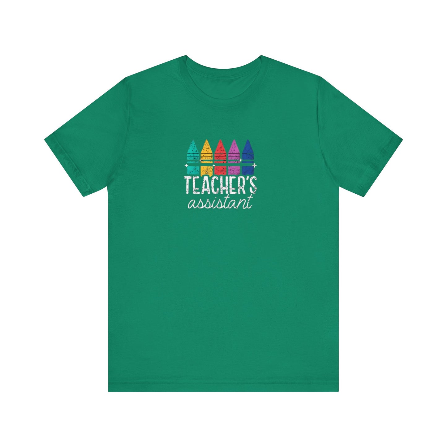 Teacher's Assistant Tee, Teacher Gift Shirt, Unisex Jersey T-Shirt, Crayon Design T-Shirt, Back to School Apparel