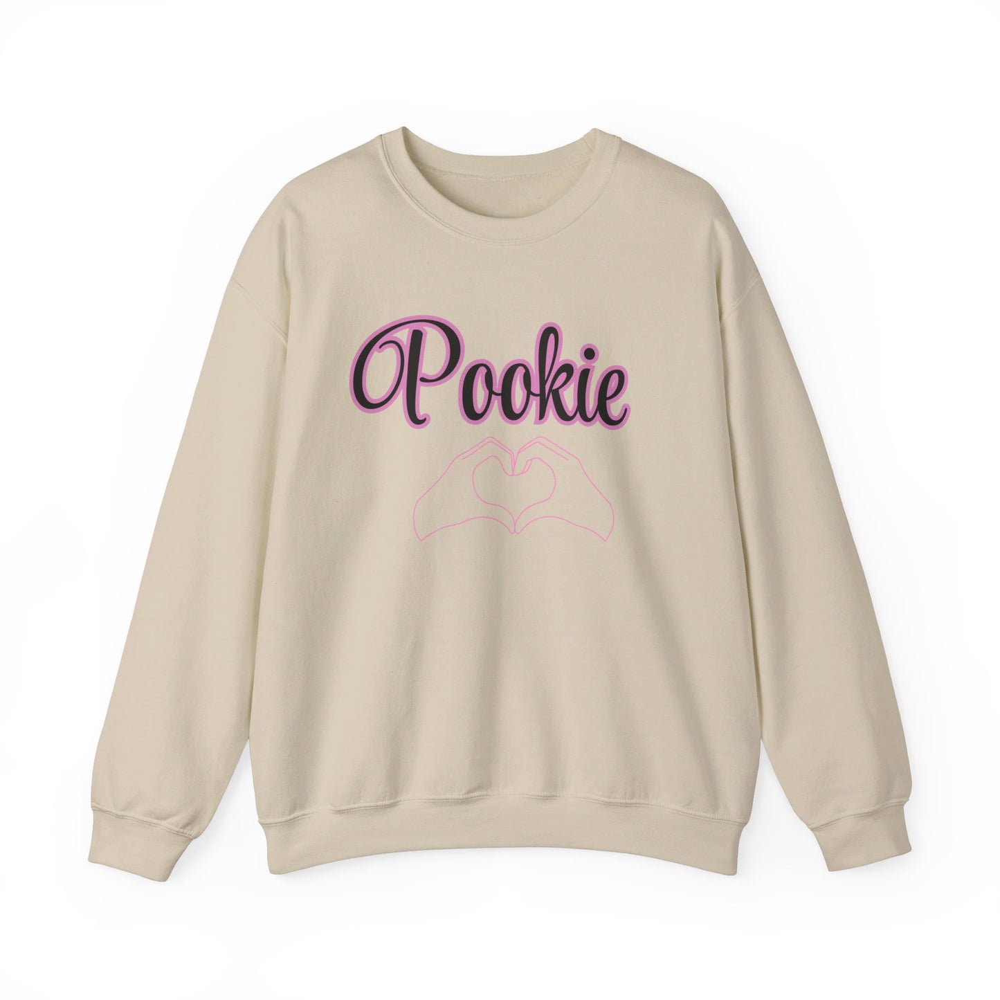 Pookie coquette heart hands shirt Unisex Heavy Blend™ Crewneck Sweatshirt, great coquette style shirt for teens back to school birthdays and Christmas sweatshirt