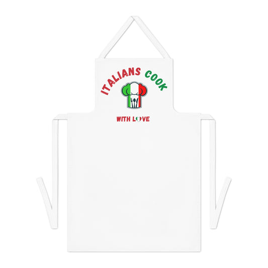 Italian Chef Apron, Gift for Food Lovers, Kitchen Essentials, BBQ Apron, Cooking with Love, Culinary Gifts