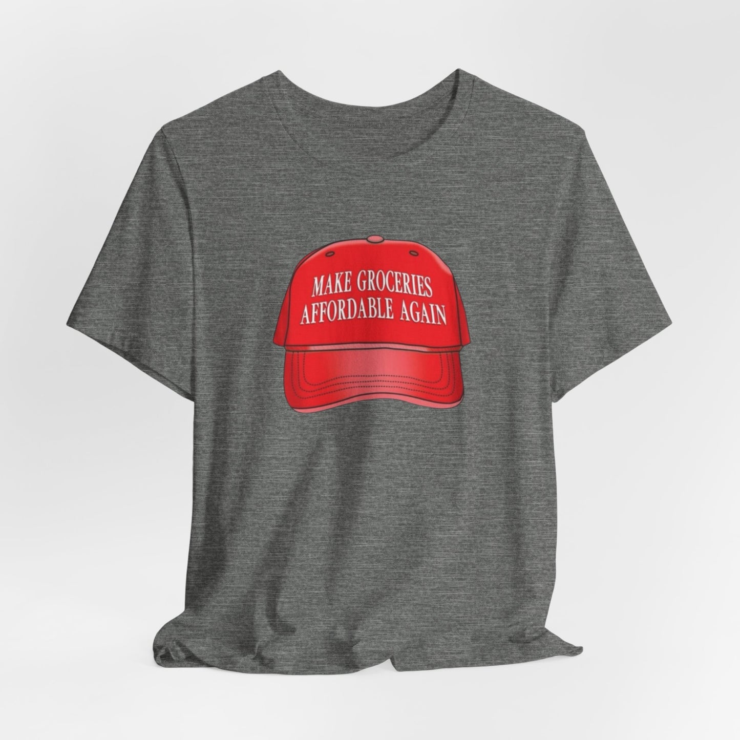 Trump Make groceries great again T-Shirt, Funny conservative political tee, Unisex Jersey Short Sleeve Shirt, Political satire gift, MAGA
