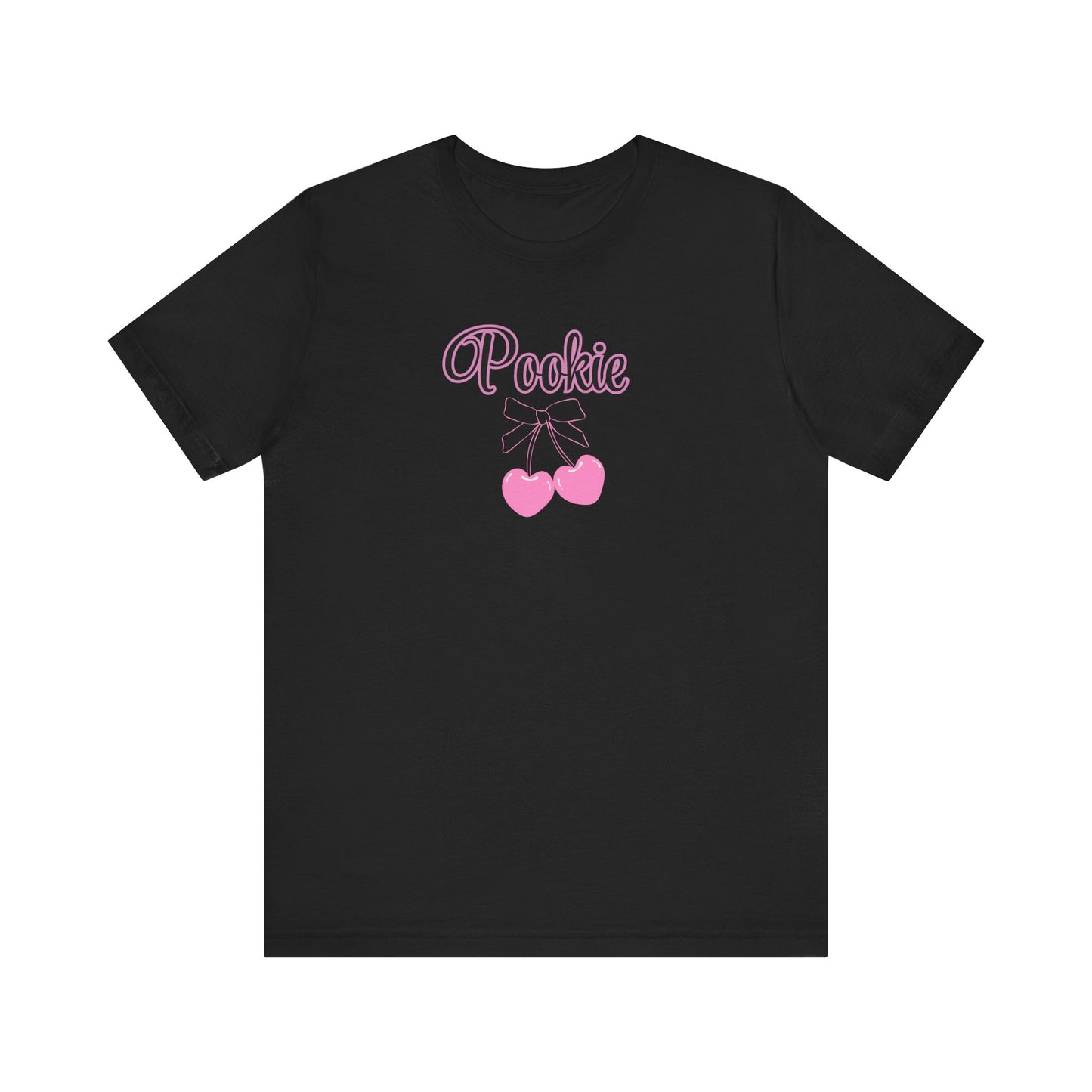 Pookie coquette style cherries Unisex Jersey Short Sleeve Tee, great shirt for teens, birthdays, Christmas, and back to school