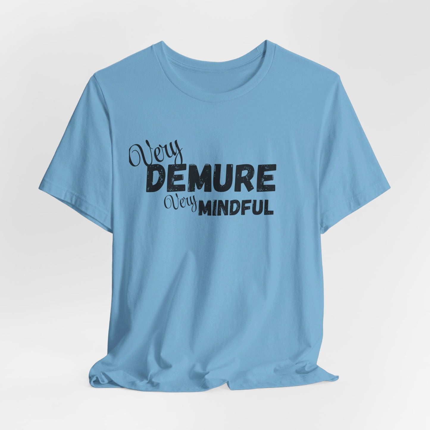 Very demure very mindful cutesy Short Sleeve Tee, tik tok trend shirt, perfect for back to school teen birthdays and Christmas