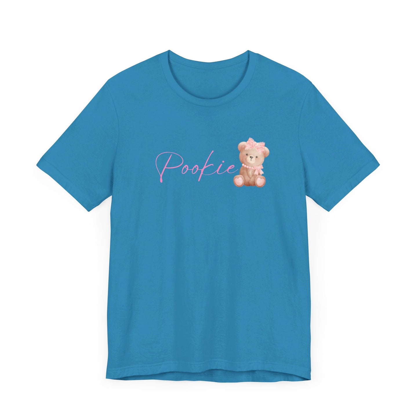 Pookie bear coquette style Unisex Jersey Short Sleeve Tee, great shirt for teens, birthdays, Christmas, and back to school