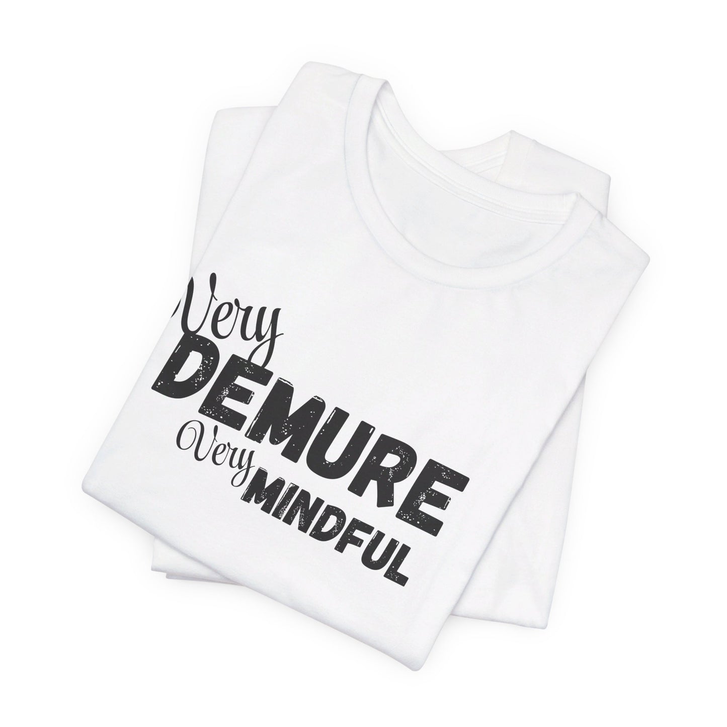 Very demure very mindful cutesy Short Sleeve Tee, tik tok trend shirt, perfect for back to school teen birthdays and Christmas