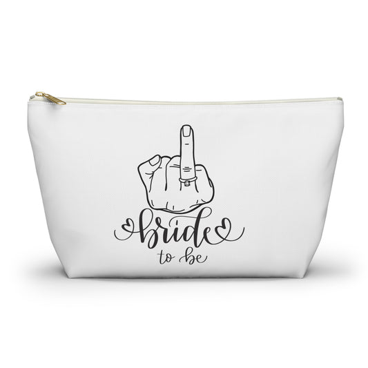 Bride to be, engagement,bride era , bride , makeup bag , accessory bag