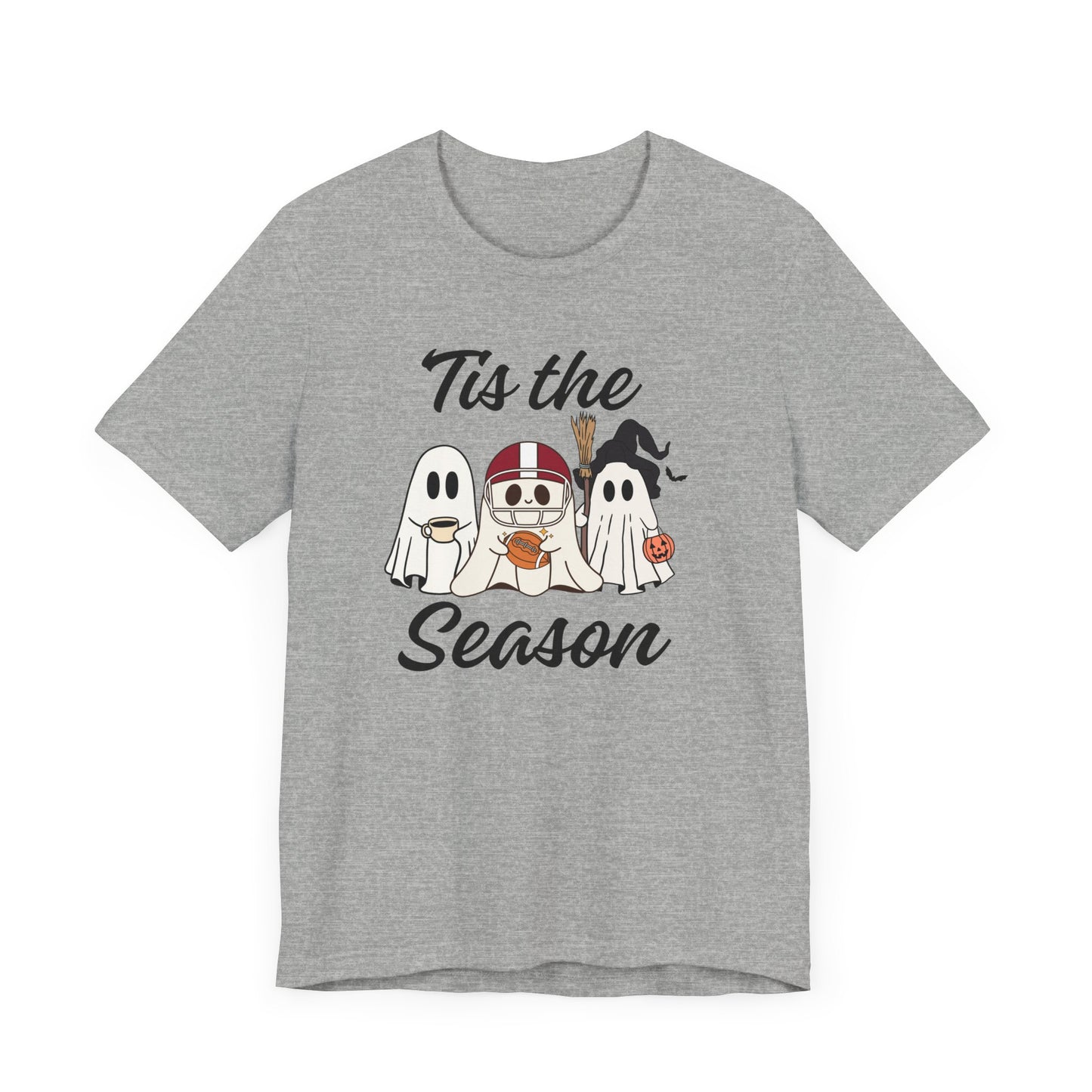 Funny Fall Football Ghost Unisex Tee Shirt, Fall Season, Halloween Costume, Football Fan Shirt, Football Season Shirt
