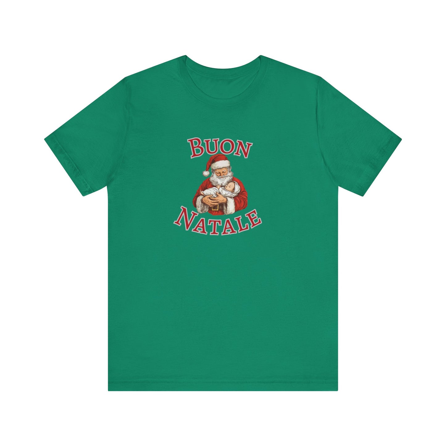 Buon Natale Santa holding cookies T-Shirt | Italian Christmas tee