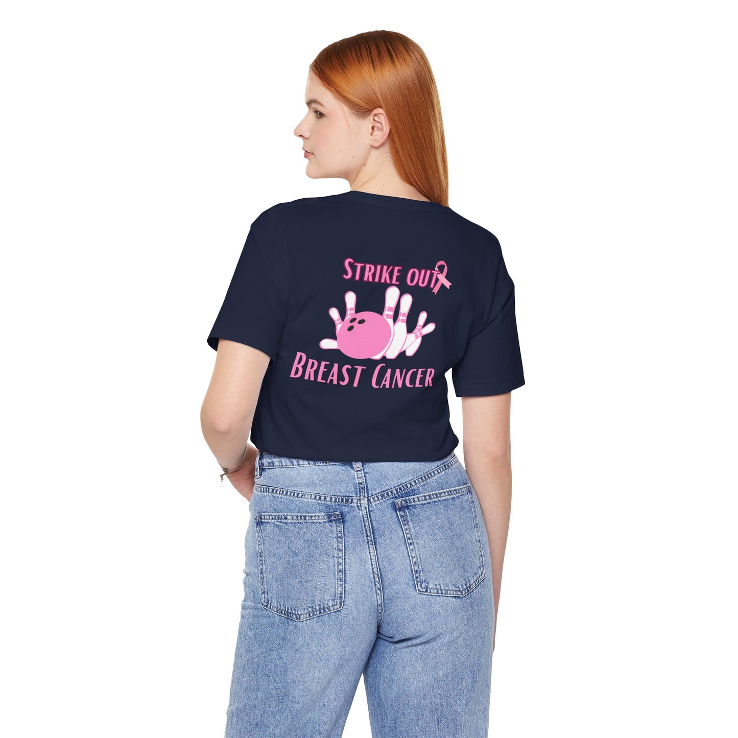 Breast cancer awareness bowling Unisex Jersey Short Sleeve Tee, bowling shirt groups breast cancer awareness, matching bowling  team shirts