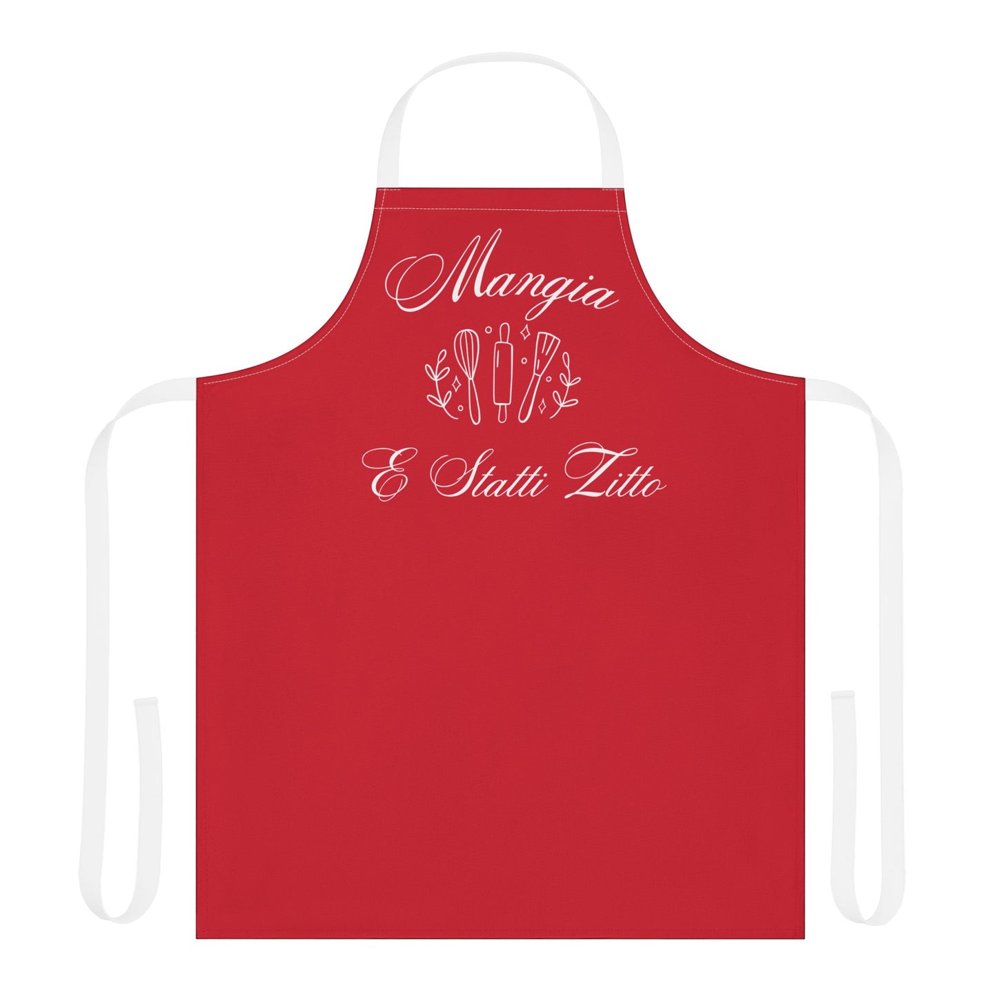 Italian kitchen apron, Mangia e statti zitto, shut up sit down time to eat, baking gift,  birthday gift, Kitchen apron