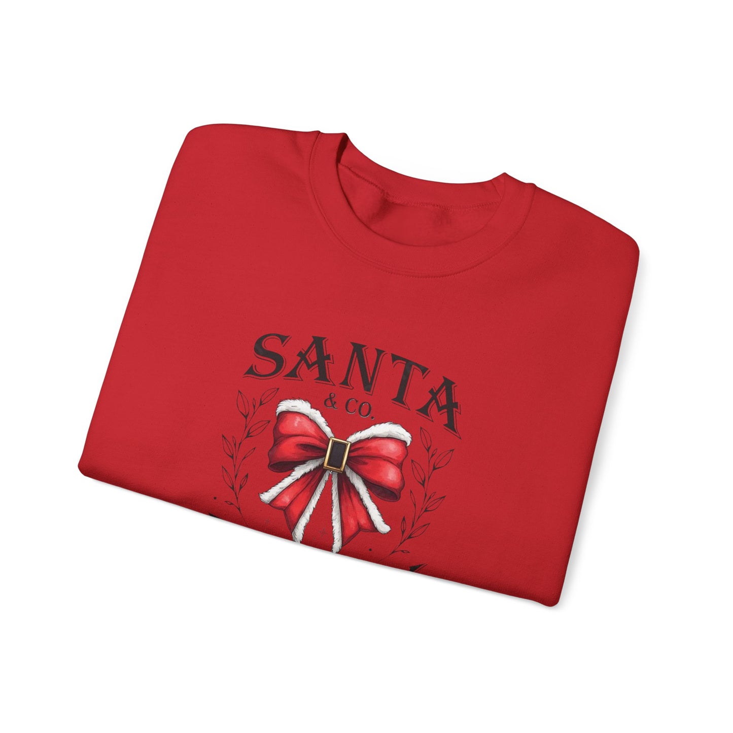 Santa Merry bow Sweatshirt | Christmas holiday crewneck