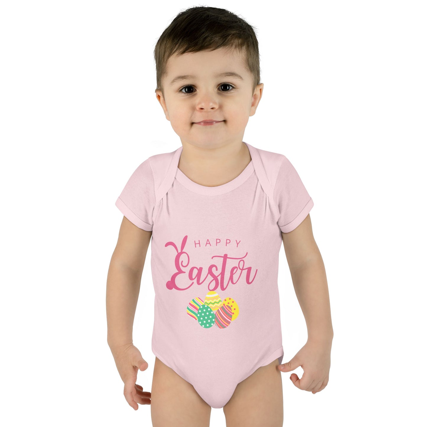 Happy Easter Infant Bodysuit, Cute Baby Outfit, baby first Easter, matching family shirts, Toddler Apparel, Newborn Easter Shirt