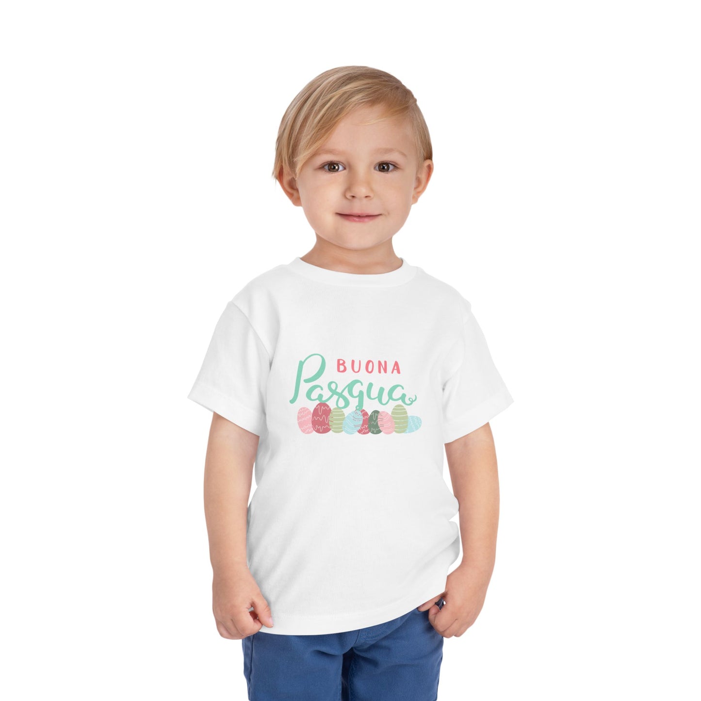 Easter Toddler Tee, Soft Cotton Short Sleeve, Cute Spring Shirt, Kids Easter Outfit, Buona Pasqua Design