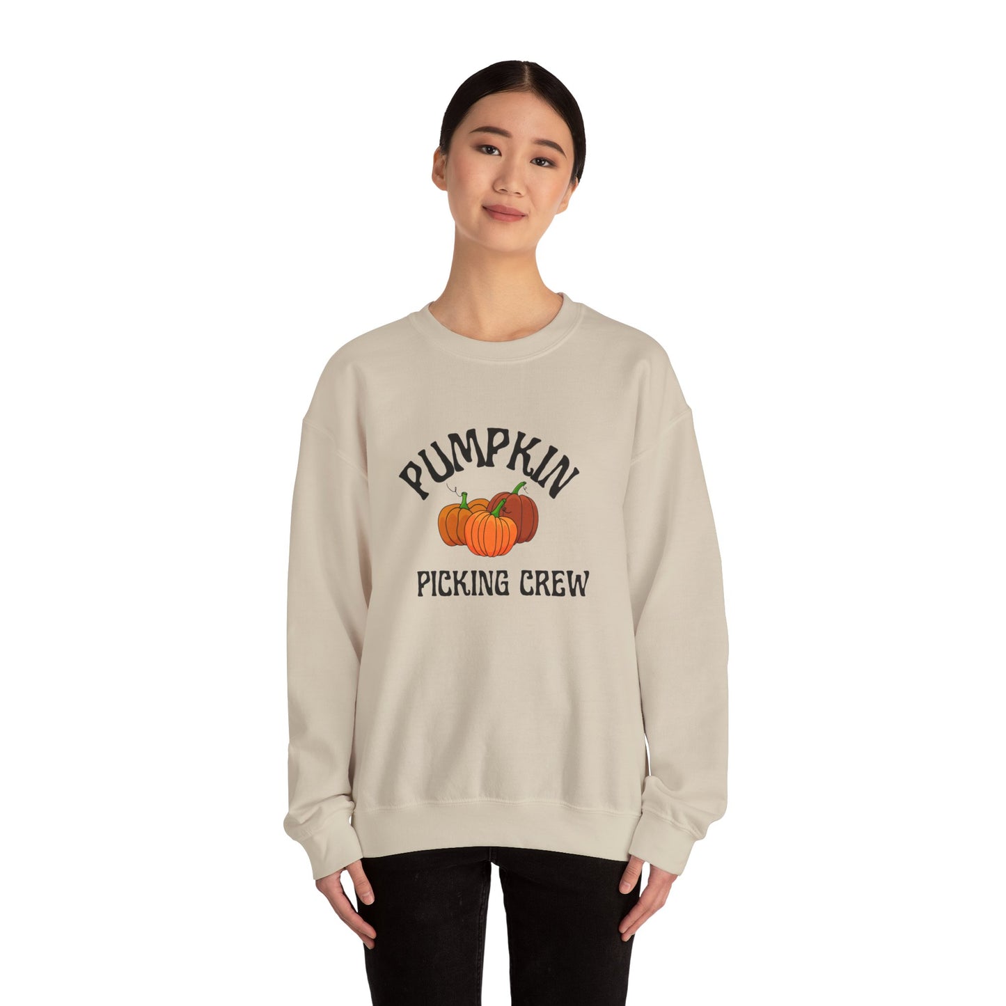 Fall, pumpkin picking Crewneck Sweatshirt