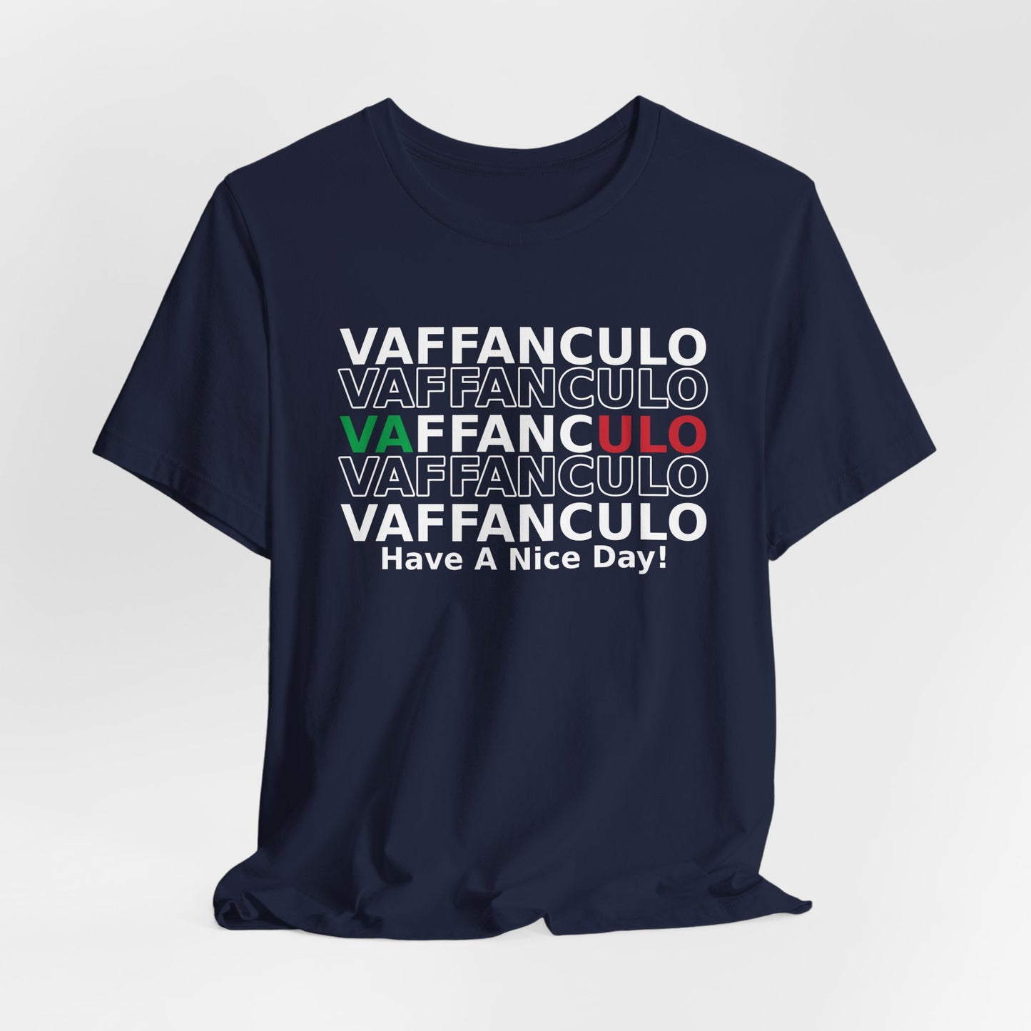 VA ULO Split-Text Tee — Minimalist Italian Flag Colors Chest T-Shirt