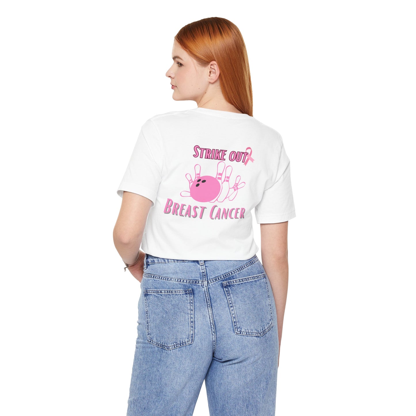 Breast cancer awareness bowling Unisex Jersey Short Sleeve Tee, bowling shirt groups breast cancer awareness, matching bowling  team shirts