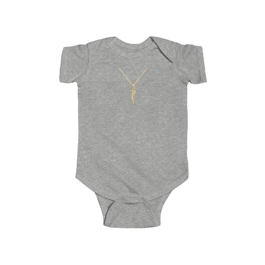 Cornicello Horn Necklace Baby Bodysuit - Italian Good Luck