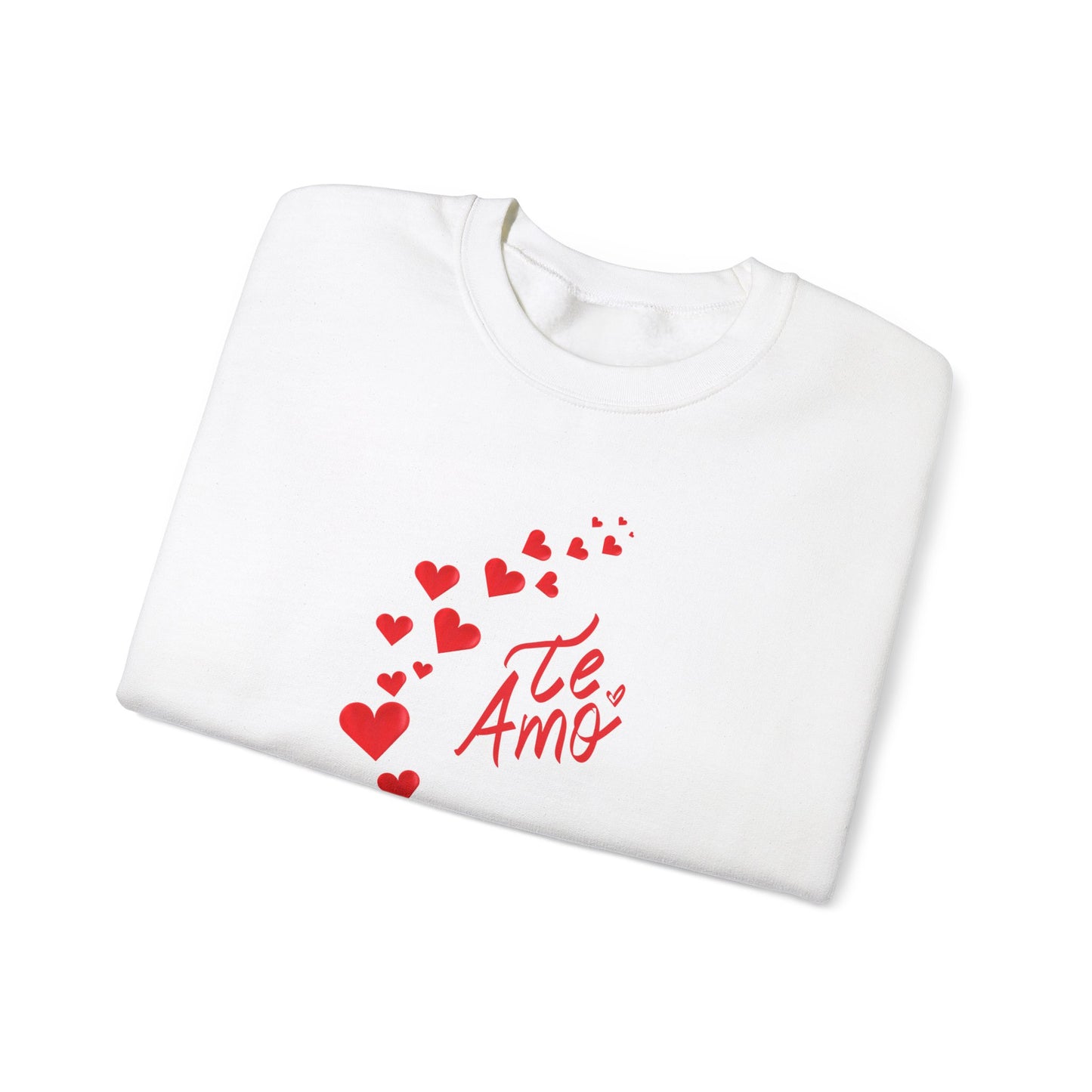 Valentines Day Unisex Sweatshirt, Te Amo Love Hearts Jumper, Romantic Couples Gift, Valentine's Apparel, Heart Print Pullover, Valentine's