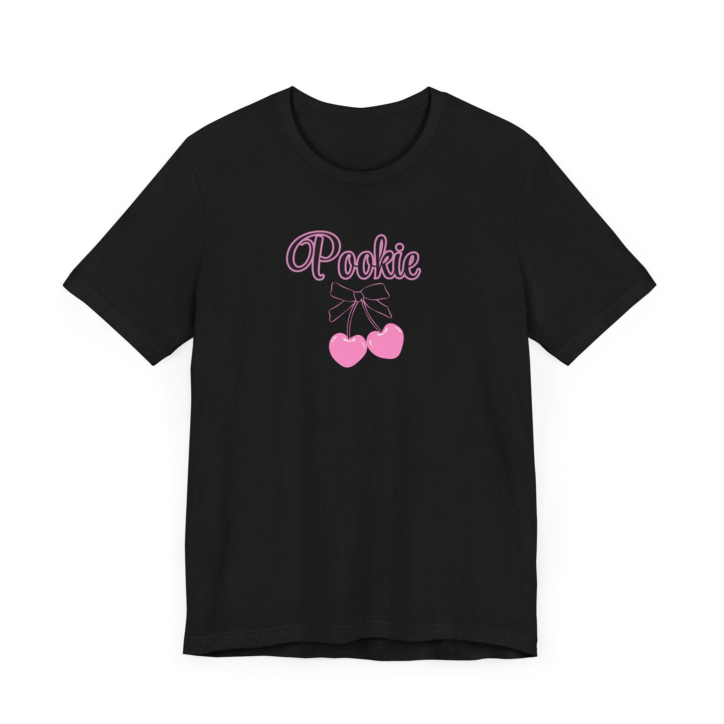 Pookie coquette style cherries Unisex Jersey Short Sleeve Tee, great shirt for teens, birthdays, Christmas, and back to school