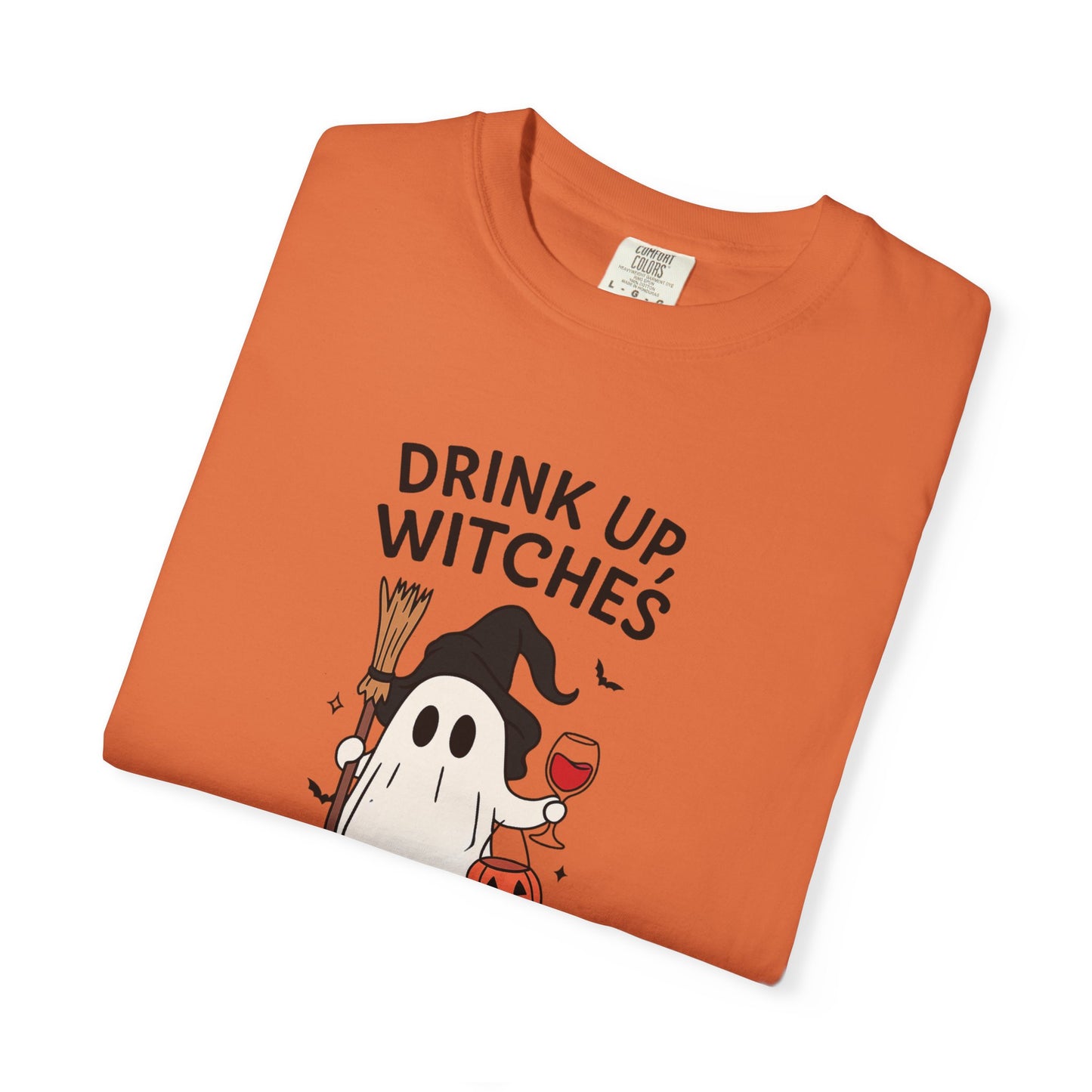 Ghostly Halloween T-Shirt, Unisex Tee, Spooky Costume Shirt, Fall Apparel, Witchy Vibes, Drink Up Witches Design