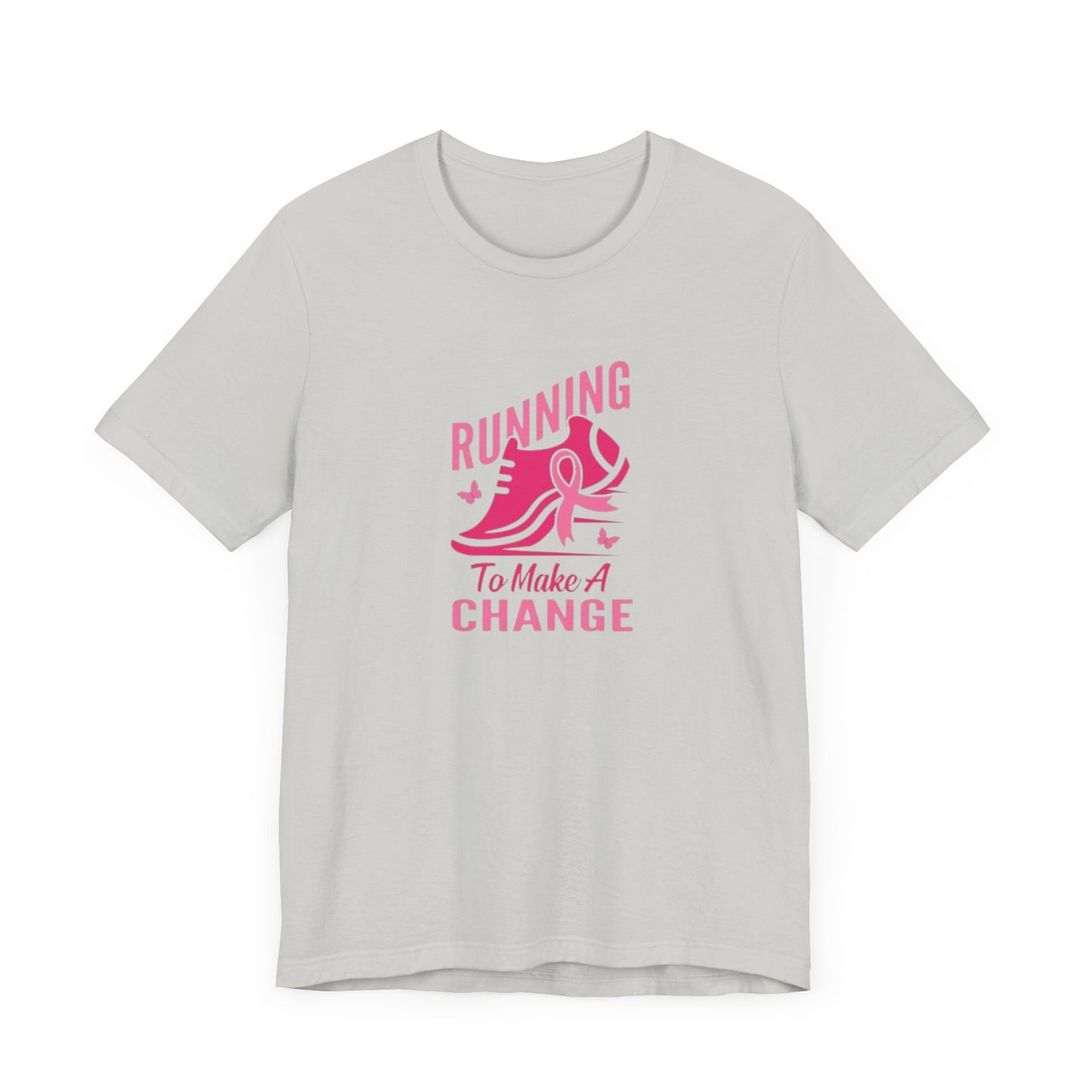 Breast cancer awareness running Unisex Jersey Short Sleeve Tee, breast cancer awareness for runners shirt