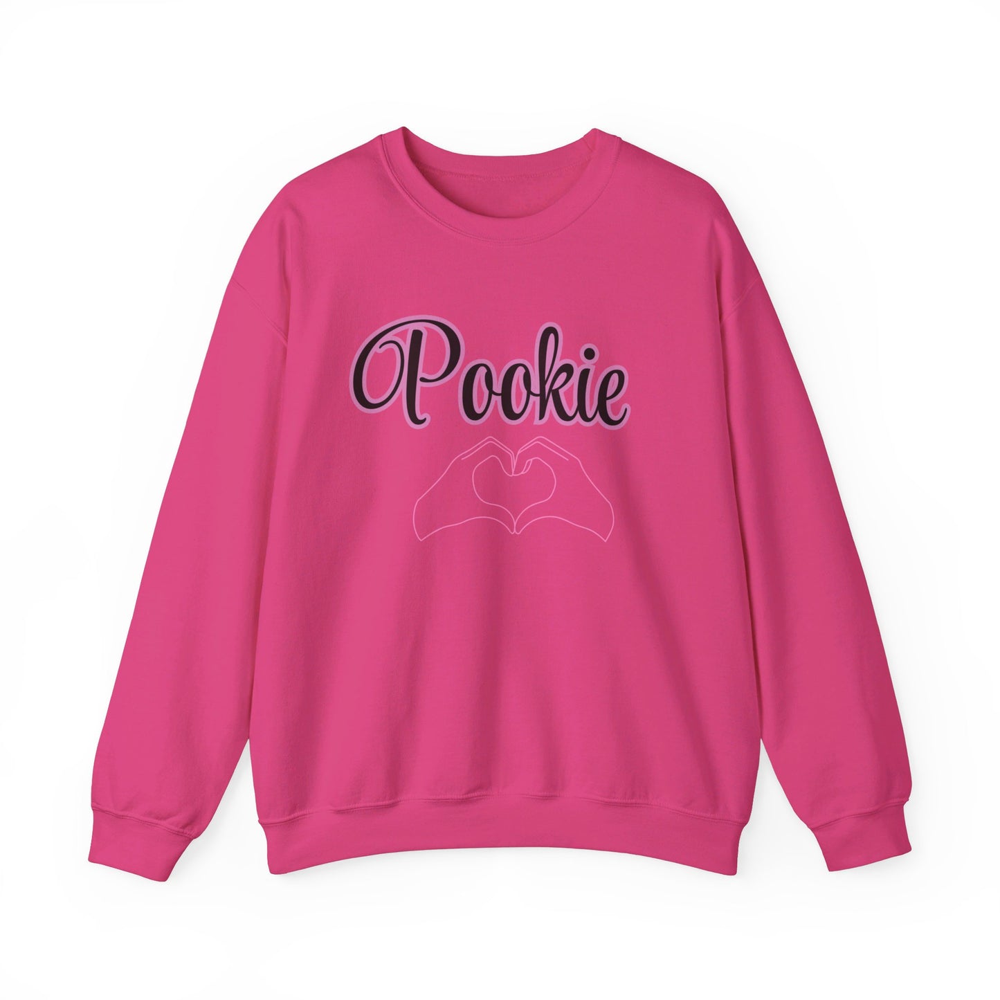 Pookie coquette heart hands shirt Unisex Heavy Blend™ Crewneck Sweatshirt, great coquette style shirt for teens back to school birthdays and Christmas sweatshirt