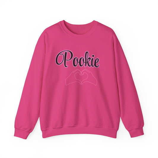 Pookie coquette heart hands shirt Unisex Heavy Blend™ Crewneck Sweatshirt, great coquette style shirt for teens back to school birthdays and Christmas sweatshirt
