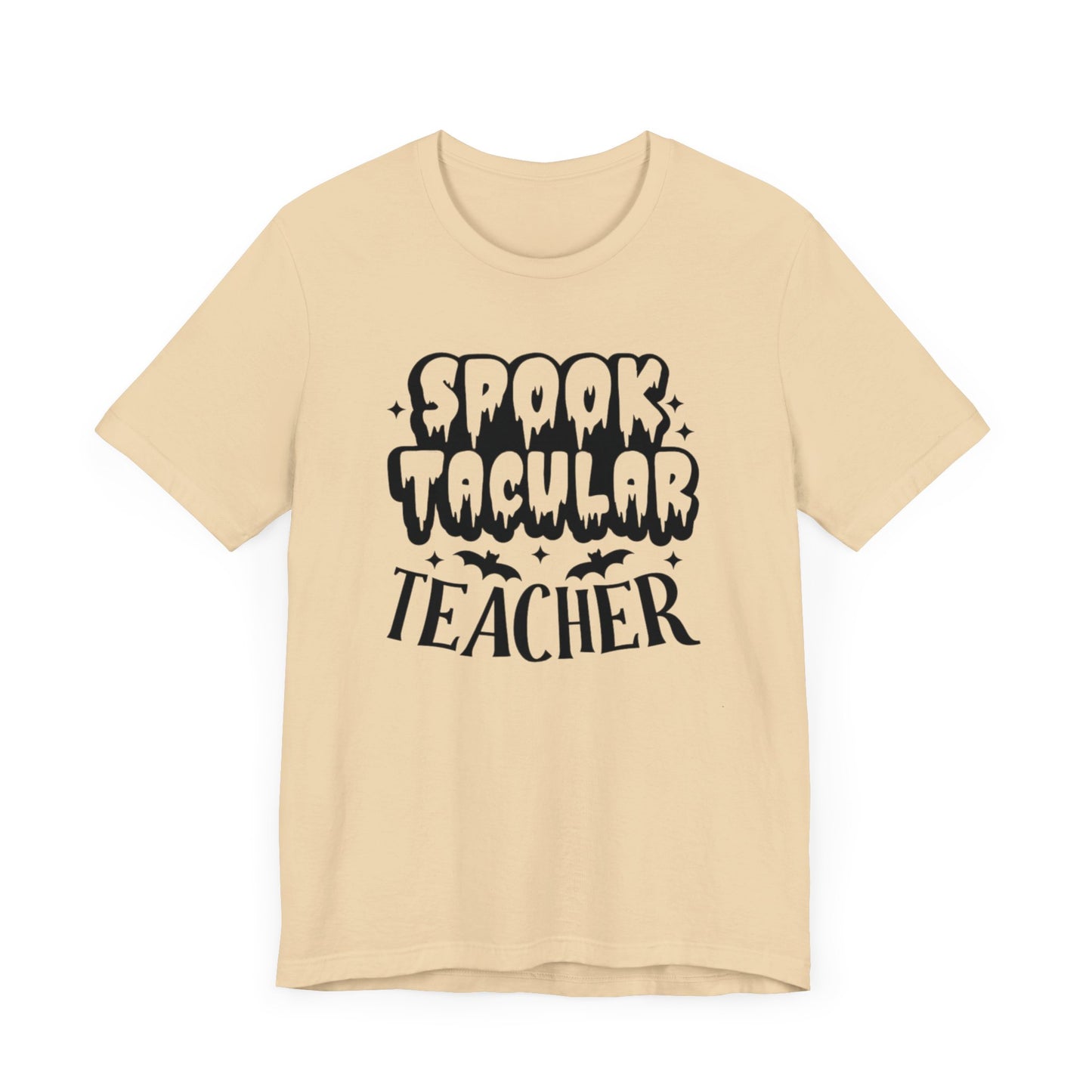 Teachers Halloween pumpkin, patch, Unisex Jersey Short Sleeve Tee, spooky teacher, teacher, Halloween shirts, male teacher, female teacher