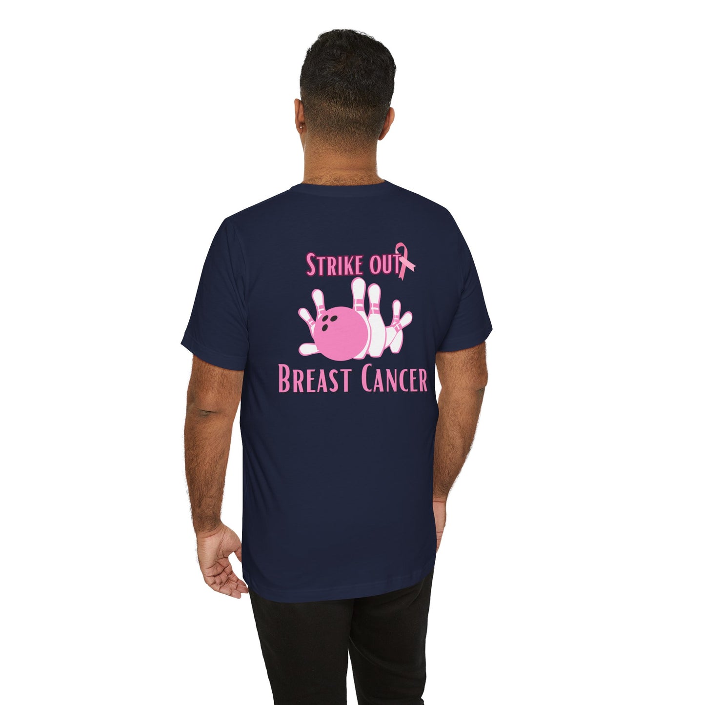 Breast cancer awareness bowling Unisex Jersey Short Sleeve Tee, bowling shirt groups breast cancer awareness, matching bowling  team shirts