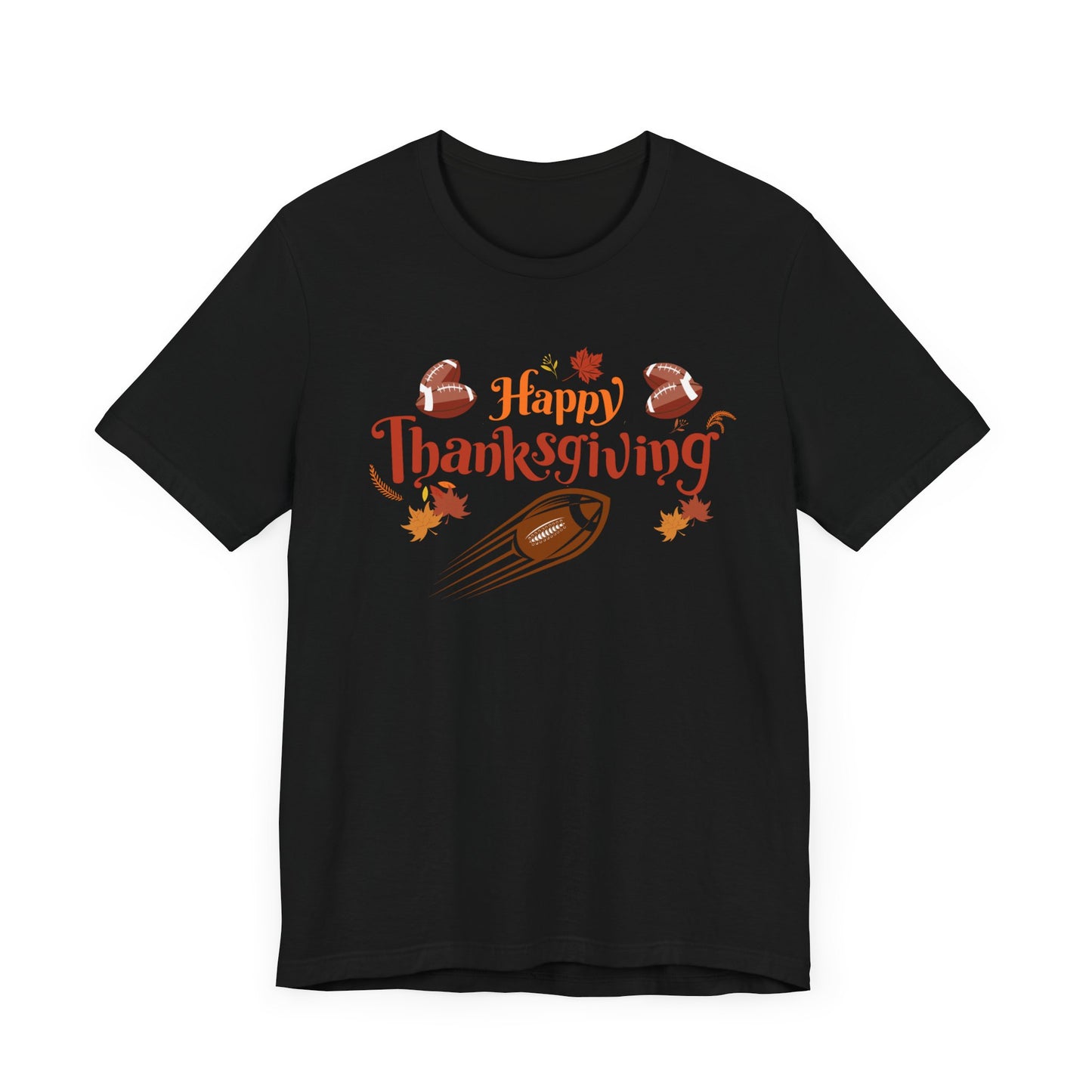 Thanksgiving Football Tee, Turkey Day Unisex Shirt, Fall Holiday Jersey, Autumn Fun Crew Neck Top, Happy Thanksgiving Apparel