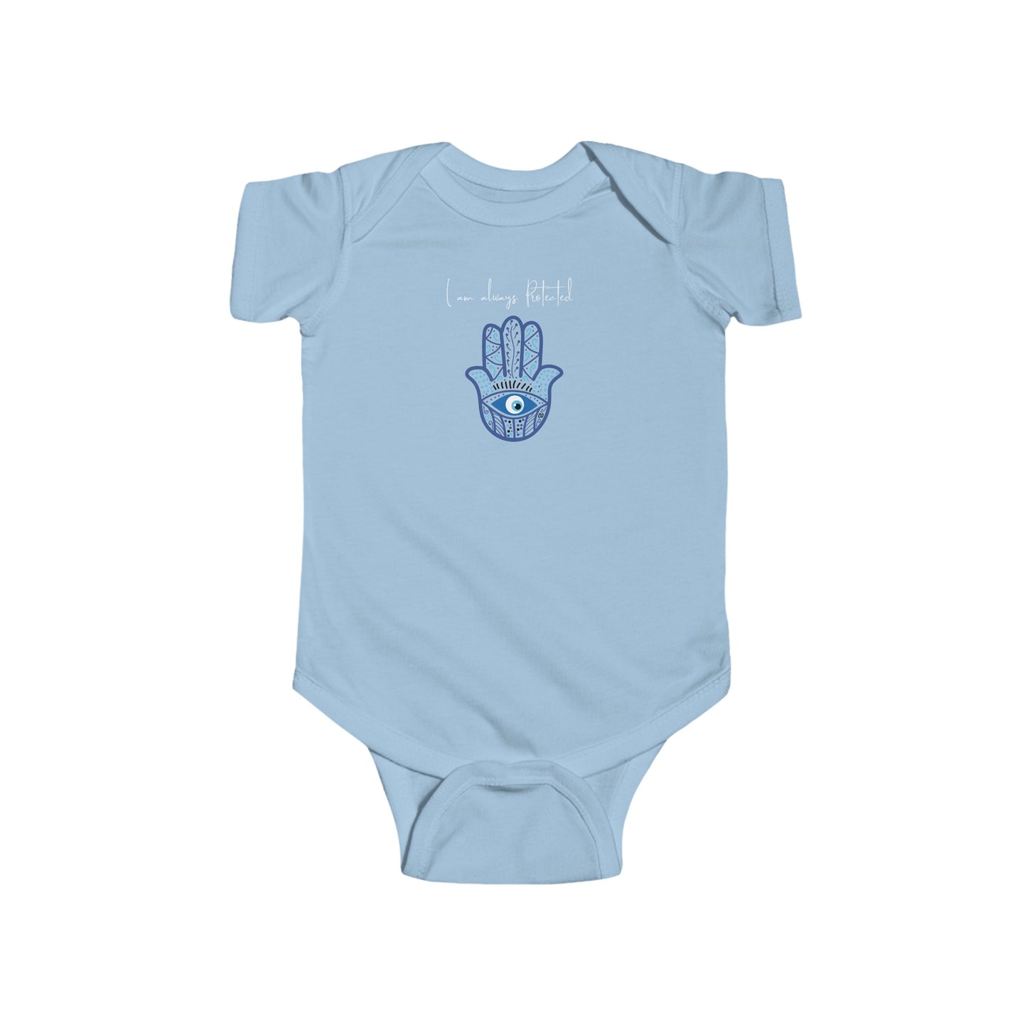 Evil Eye Hamsa Baby Bodysuit - I Am Always Protected Gift