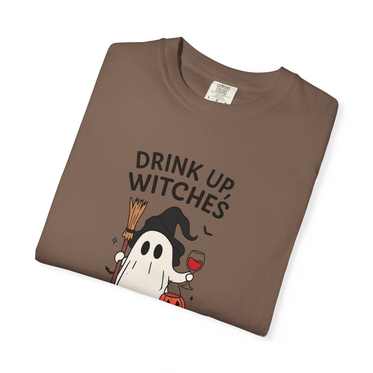 Ghostly Halloween T-Shirt, Unisex Tee, Spooky Costume Shirt, Fall Apparel, Witchy Vibes, Drink Up Witches Design