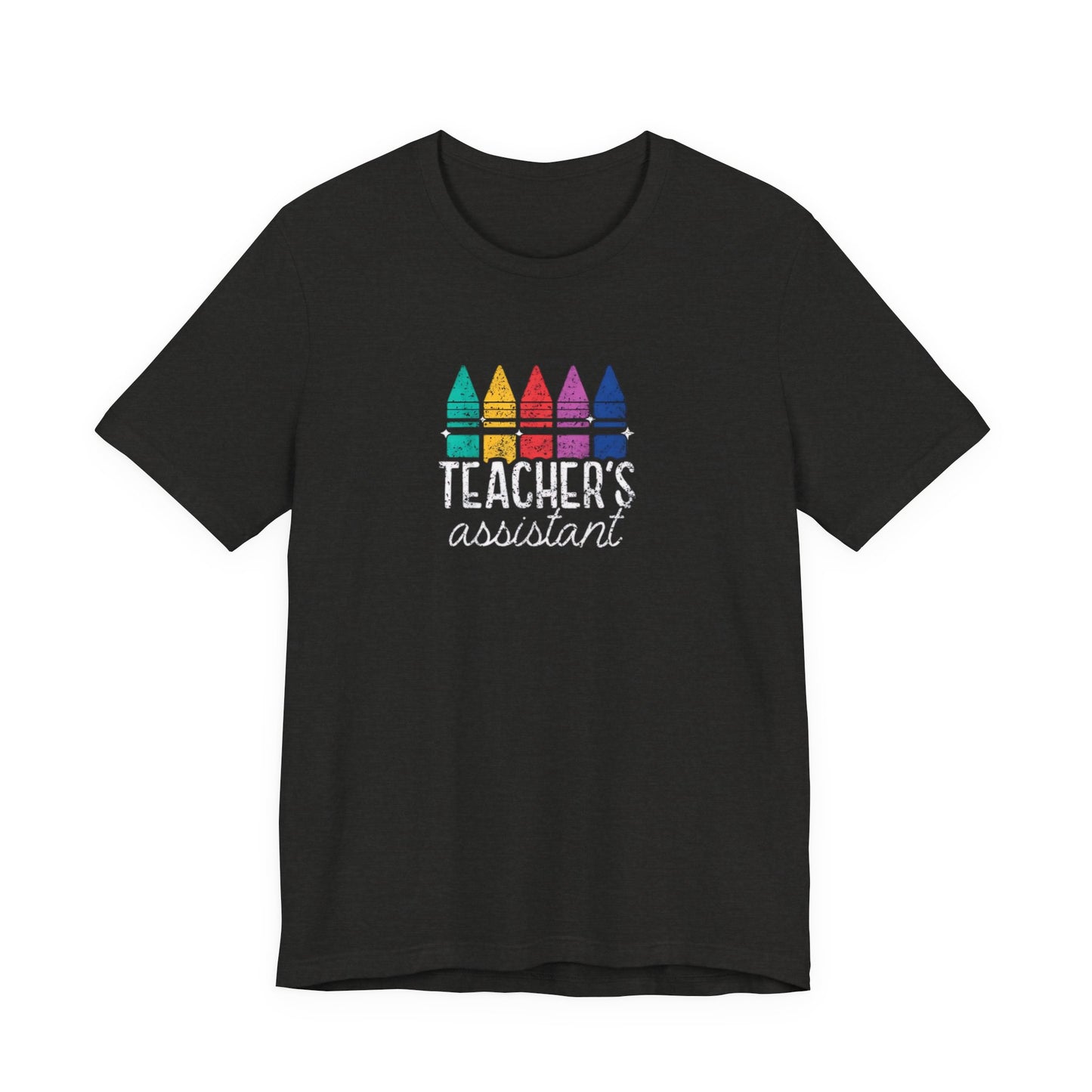 Teacher's Assistant Tee, Teacher Gift Shirt, Unisex Jersey T-Shirt, Crayon Design T-Shirt, Back to School Apparel