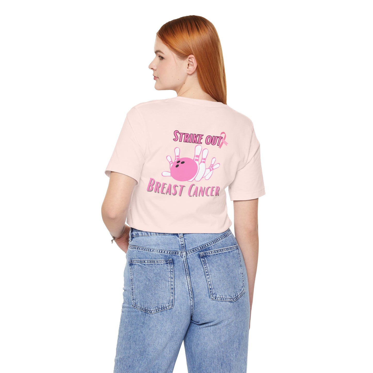 Breast cancer awareness bowling Unisex Jersey Short Sleeve Tee, bowling shirt groups breast cancer awareness, matching bowling  team shirts