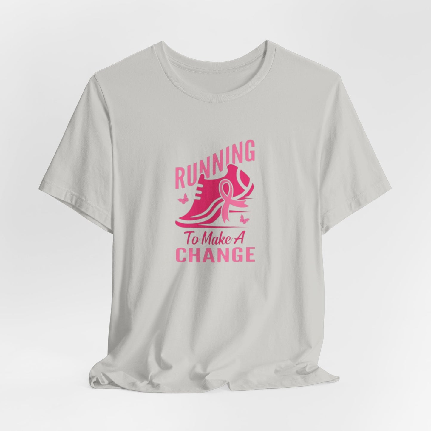 Breast cancer awareness running Unisex Jersey Short Sleeve Tee, breast cancer awareness for runners shirt