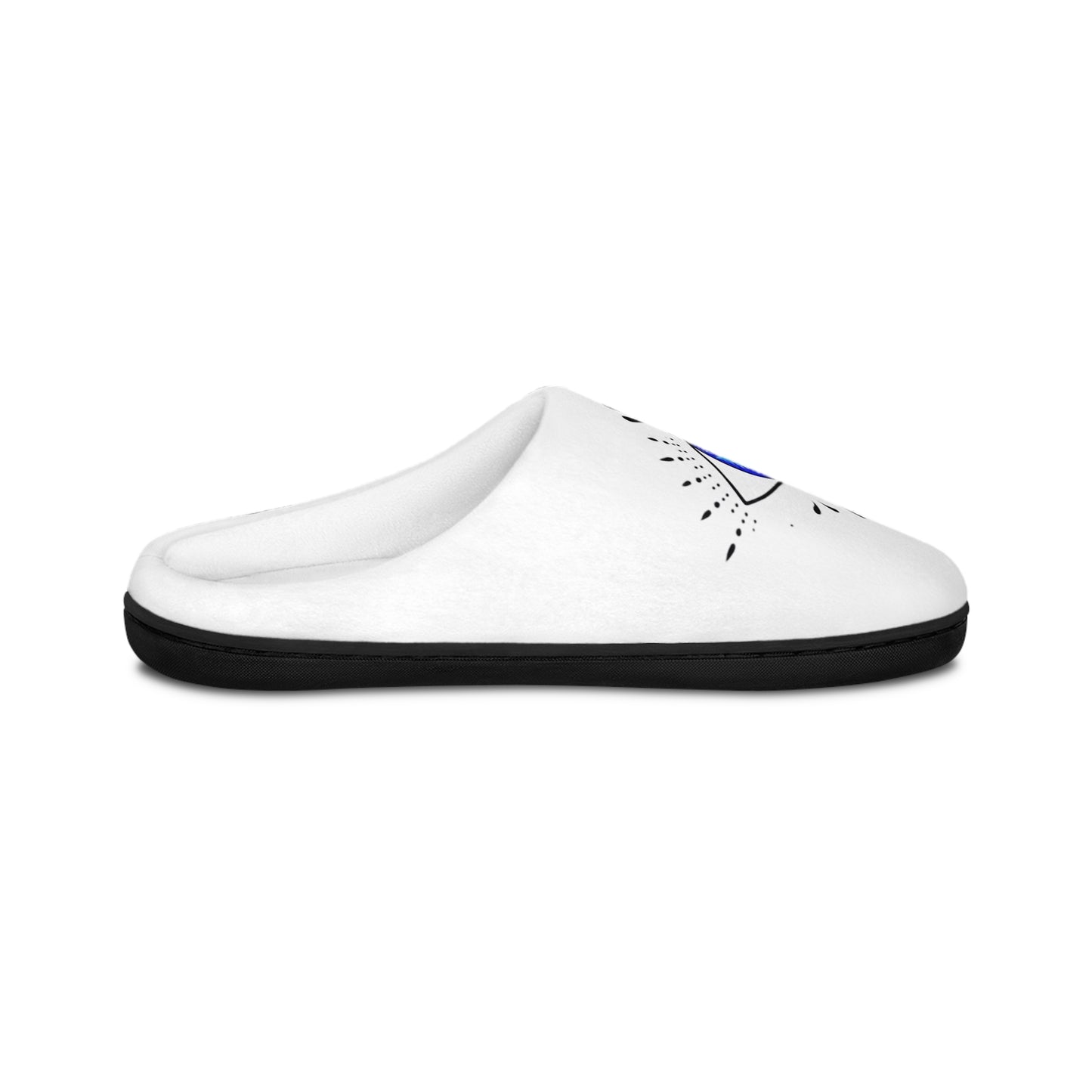 Slippers, Evil Eye Hamsa Design, Women's House Shoes, Indoor Footwear, Lucky Charm, Comfortable Fashionable Slip-Ons