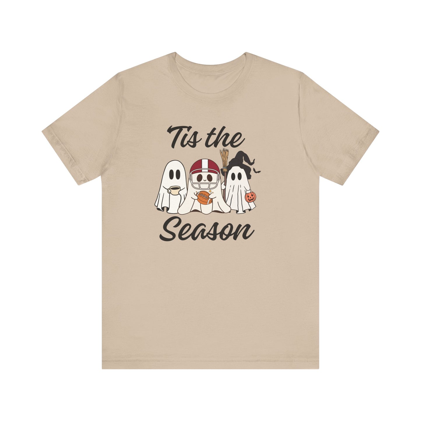 Funny Fall Football Ghost Unisex Tee Shirt, Fall Season, Halloween Costume, Football Fan Shirt, Football Season Shirt