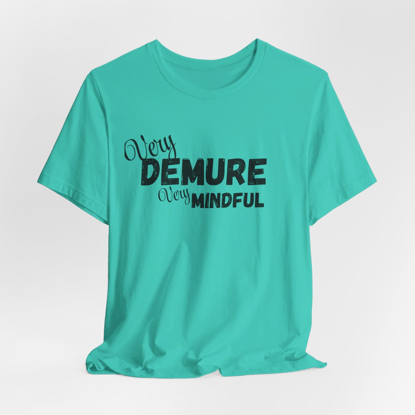 Very demure very mindful cutesy Short Sleeve Tee, tik tok trend shirt, perfect for back to school teen birthdays and Christmas