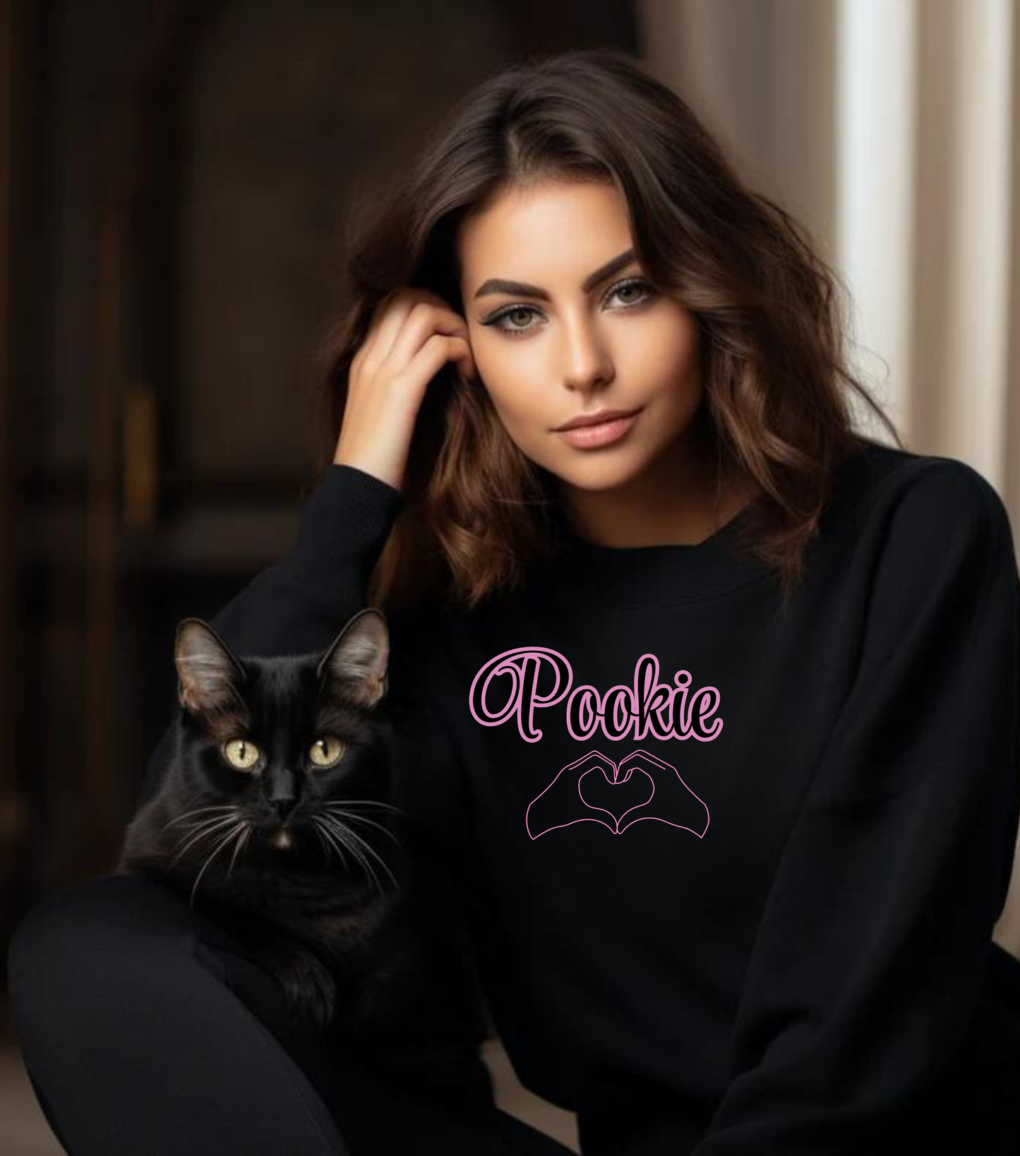 Pookie coquette heart hands shirt Unisex Heavy Blend™ Crewneck Sweatshirt, great coquette style shirt for teens back to school birthdays and Christmas sweatshirt