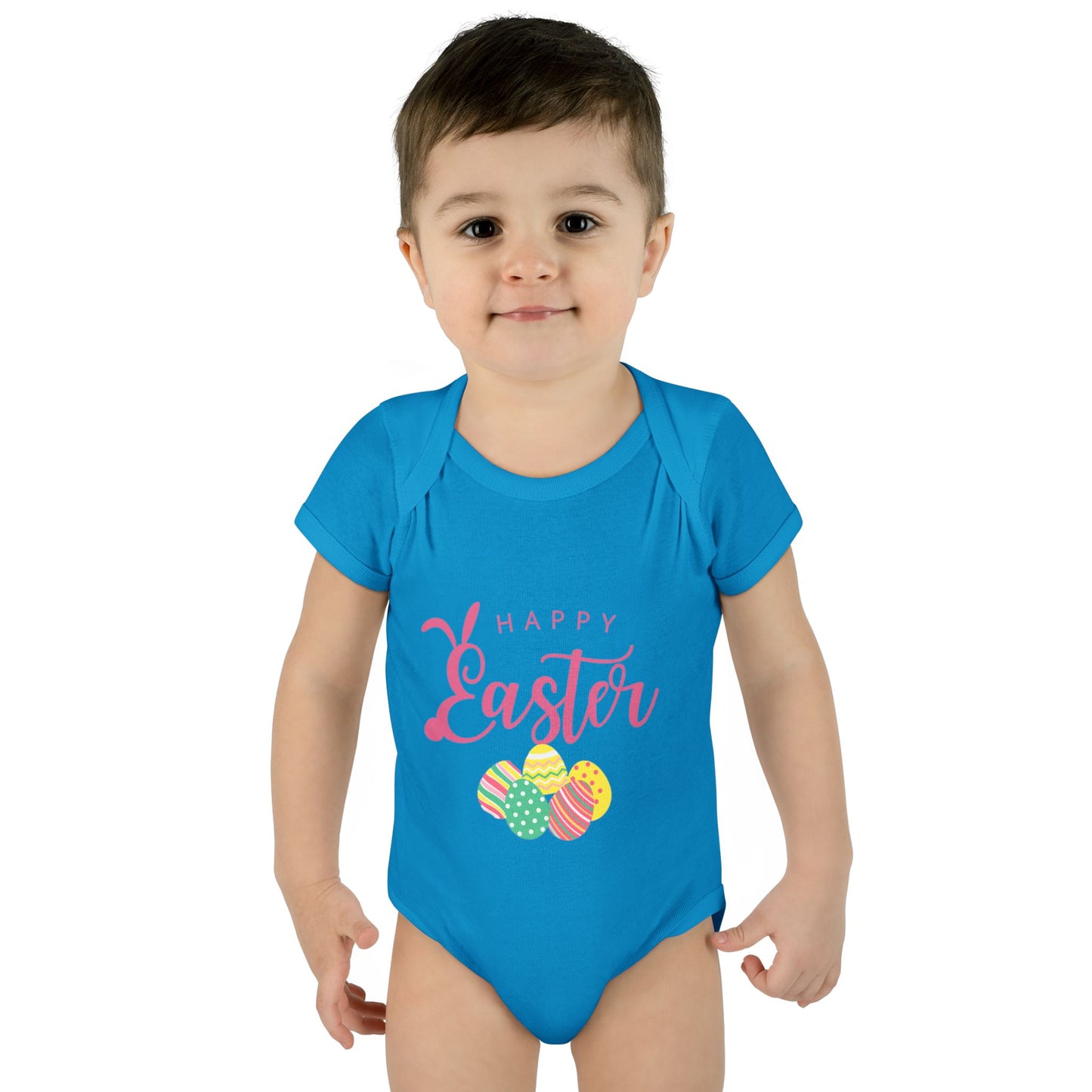 Happy Easter Infant Bodysuit, Cute Baby Outfit, baby first Easter, matching family shirts, Toddler Apparel, Newborn Easter Shirt