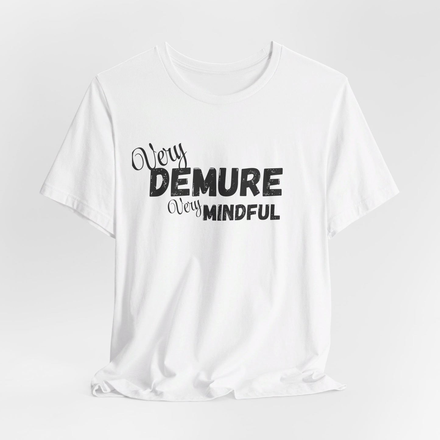 Very demure very mindful cutesy Short Sleeve Tee, tik tok trend shirt, perfect for back to school teen birthdays and Christmas