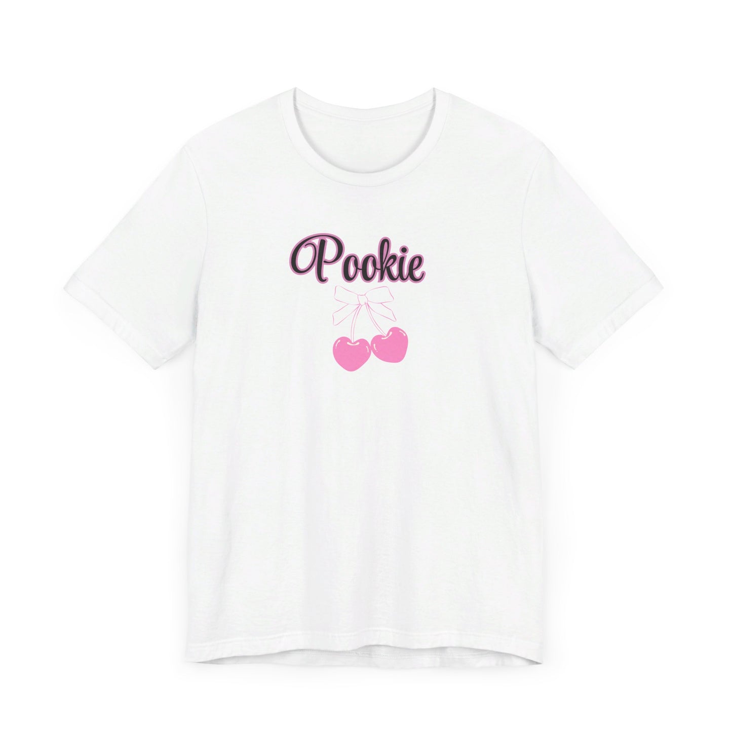 Pookie coquette style cherries Unisex Jersey Short Sleeve Tee, great shirt for teens, birthdays, Christmas, and back to school