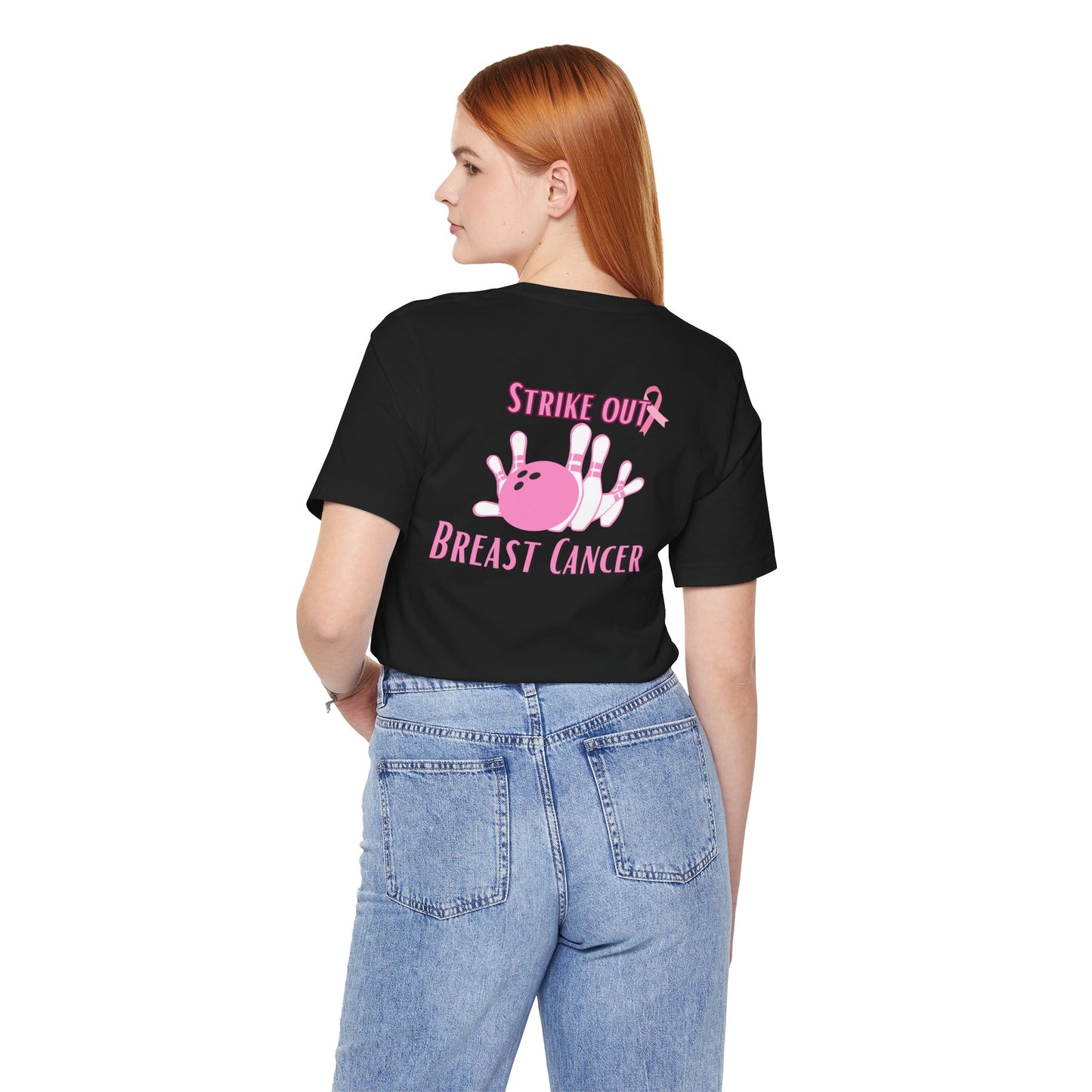 Breast cancer awareness bowling Unisex Jersey Short Sleeve Tee, bowling shirt groups breast cancer awareness, matching bowling  team shirts