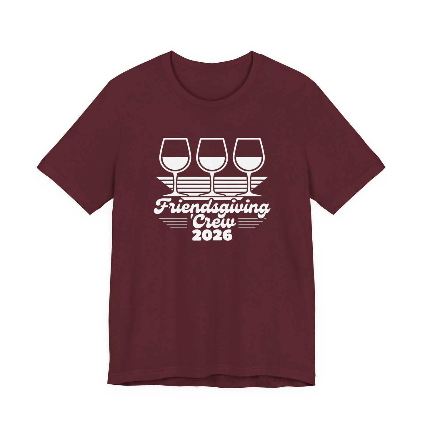 Friendsgiving Happens Wine Tasting Tee — 'Sip Happens' Glasses Graphic