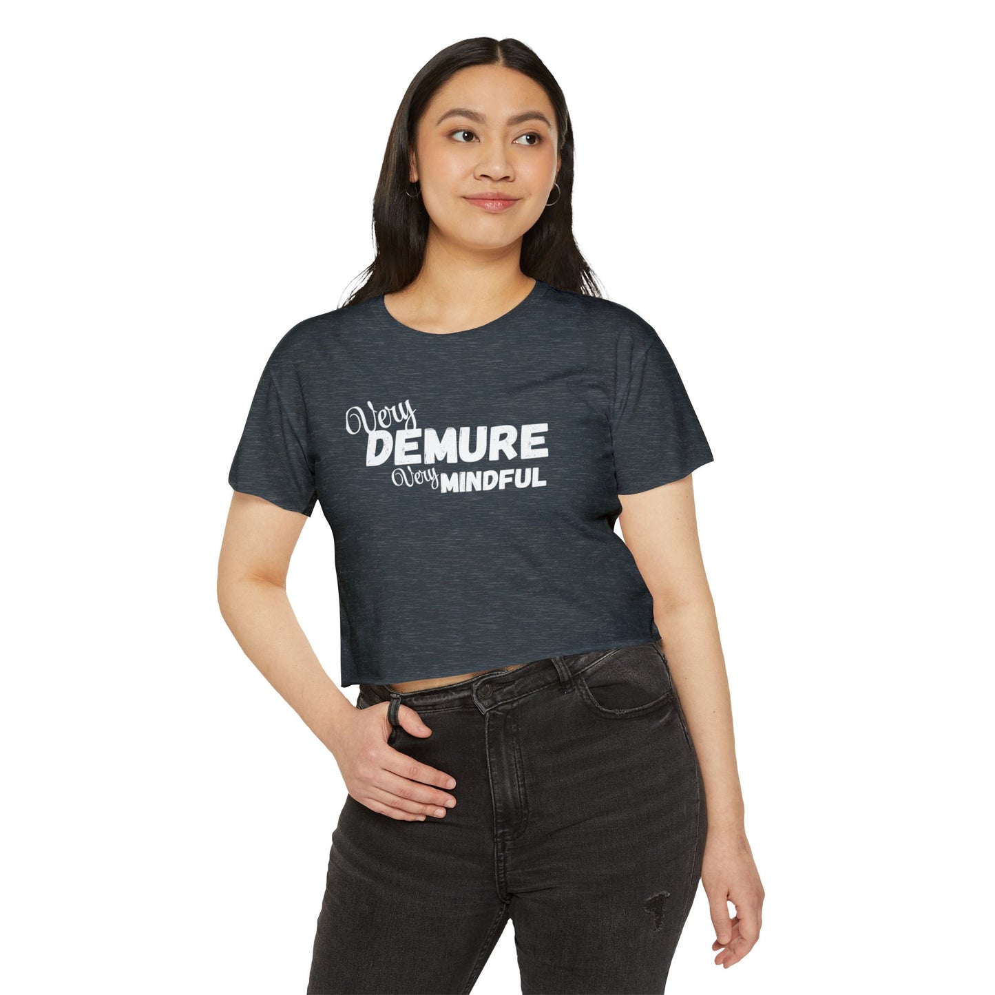 Very demure very mindful Crop Top shirt . Tik tok trend shirts for teens back to school birthdays and Christmas