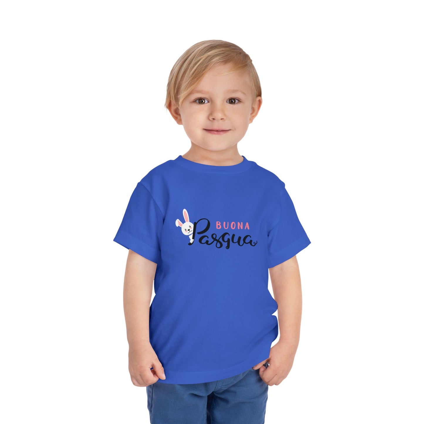 Easter Toddler Tee, Soft Cotton Short Sleeve, Cute Spring Shirt, Kids Easter Outfit, Buona Pasqua Design