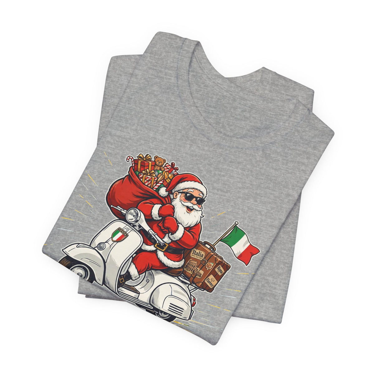 Santa Take Me To Italy T-Shirt — Christmas Scooter Graphic Tee
